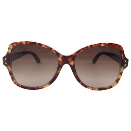 Gafas de sol Bottega Veneta BV0045SA Plástico/Cuero Castaño