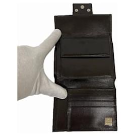 Fendi-Fendi Zucca Bifold Wallet Canvas Leather-Brown