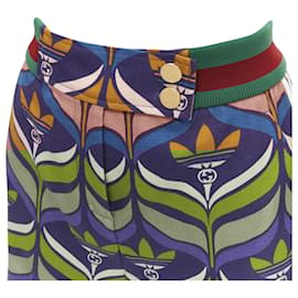 Gucci-Gucci Adidas logo print striped shorts-Multiple colors
