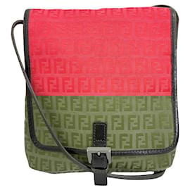Fendi-Fendi Zucca Canvas Shoulder Bag 8BT052-Pink