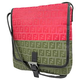 Fendi-Fendi Zucca Canvas Shoulder Bag 8BT052-Pink