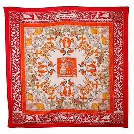 Hermès Hermes Silk Scarf Carré 90 Red