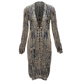Chanel-Chanel metallic lurex long cardigan sweaer-Golden,Metallic