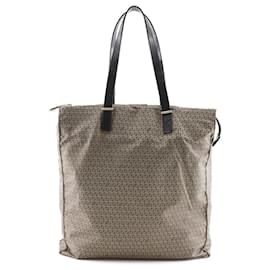 Fendi-Fendi Nylon Calf Micro Zucchini Tote Bag-Brown