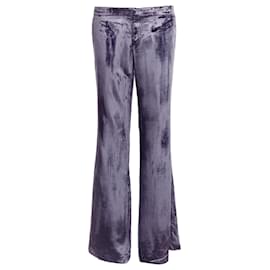 Gucci-Gucci Tom Ford velvet low waist pants-Purple