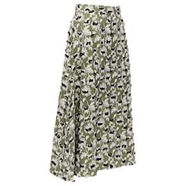 Balenciaga-Balenciaga embellishment floral midi skirt-Grey