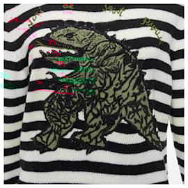 Dior-Dior cashmere dinosaur sweater-Black