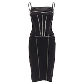 Dolce & Gabbana-Dolce & Gabbana plastic chain boned corset dress Rihanna-Black