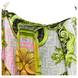 Fendi-Fendace Fendi Versace baroque Zucca drape skirt-Pink