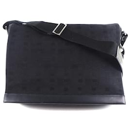 Bally-Bally Canvas Shoulder Bag Black-Black