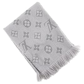 Louis Vuitton-Louis Vuitton Wool Logomania Scarf M74742-Grey