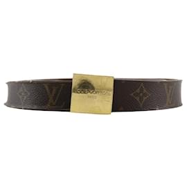 Louis Vuitton-Cinto de lona Monogram Louis Vuitton M6801-Marrom