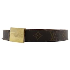 Louis Vuitton-Cinto de lona Monogram Louis Vuitton M6801-Marrom
