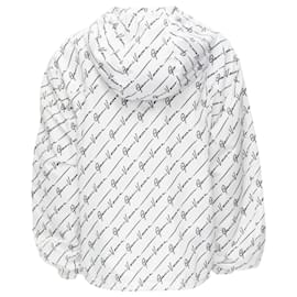 Versace-Versace nylon hooded windbreaker jacket-White