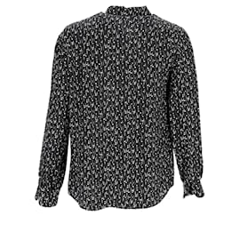 Dolce & Gabbana- Dolce & Gabbana Printed Long Sleeve Shirt in Black Silk-Black