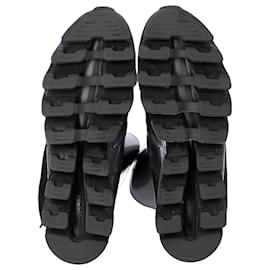 Rick Owens- Rick Owens x Adidas Springblade Mid-Calf Boots in Metallic Silver Leather-Silvery,Metallic
