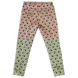 Dolce & Gabbana-Dolce & Gabbana Martini Printed Straight-Leg Trousers in Multicolor Polyester-Multiple colors