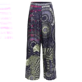 Dior-Christian Dior kaleidoscope animal print cotton wide pants-Pink