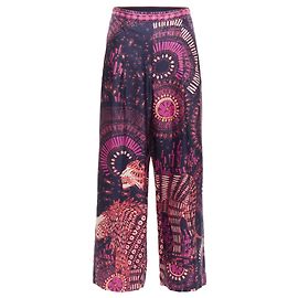 Pantalones anchos de algodón con estampado de animal en caleidoscopio Christian Dior Rosa