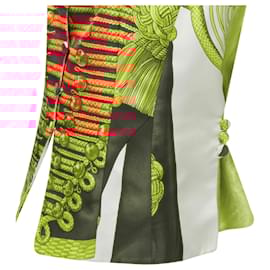 Hermès-Hermes Tromp Loeil buttons waistcoat vest-Red