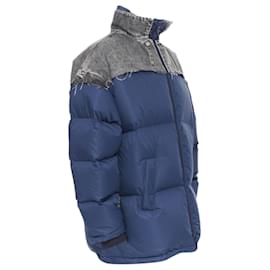 Balenciaga-Jaqueta oversized de puffer em denim sobreposto Balenciaga-Azul