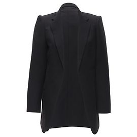 Blazer oversized de lã com ombros acolchoados de poder Balenciaga Preto