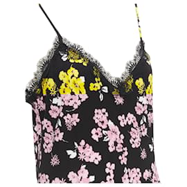 Michael Kors-Michael Michael Kors floral print lace trimmed summer dress-Yellow