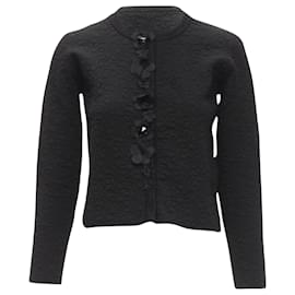 Fendi-Fendi Flowerland floral jacquard petal stud cardigan-Black