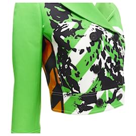 Dior-Christian Dior Fantaisie animalier cropped jacket-Green