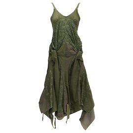 Vestido de encaje militar deconstruido Junya Watanabe Verde