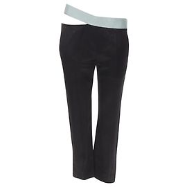 Haider Ackermann grosgrain cut out trousers Black