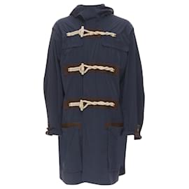 Autre Marque-Kolor rope wood toggle button parka jacket-Blue,Navy blue