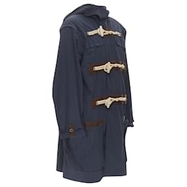 Autre Marque-Kolor rope wood toggle button parka jacket-Blue,Navy blue