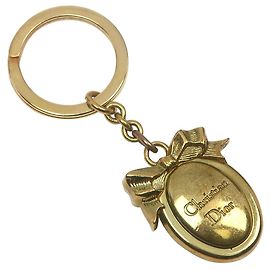 Portachiavi in oro Christian Dior D'oro Metallico