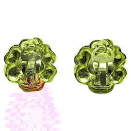 Chanel-Chanel Camellia Earrings Gold Plated-Golden,Metallic