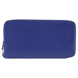 Hermès Cartera Larga de Seda Azap Hermes Azul Azul