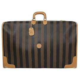 Fendi-Fendi PVC Leather Carry Bag-Brown
