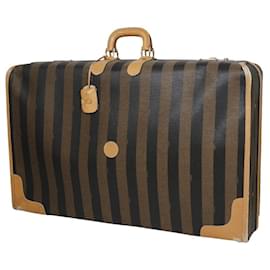 Fendi-Fendi PVC Leather Carry Bag-Brown