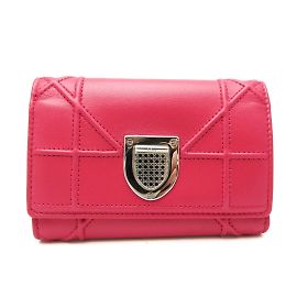 Christian Dior DIORAMA S0617PNAG Women's Leather Wallet Pink