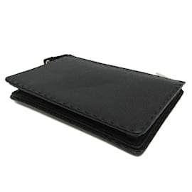 Fendi-Fendi Selleria Bugs Eye Men's Leather Clutch Bag-Black
