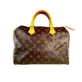 Louis Vuitton-LOUIS VUITTON Speedy 30 LV Monogram Canvas Handbag-Brown