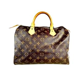 Louis Vuitton-LOUIS VUITTON Speedy 30 LV Monogram Canvas Handbag-Brown