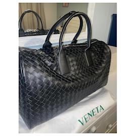 Bottega Veneta-Bottega Veneta Intrecciato Nappa Leather Large Duffle Bag-Black