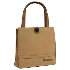 Autre Marque-Burberrys Hand Bag Leather Suede Beige Auth 104635-Beige