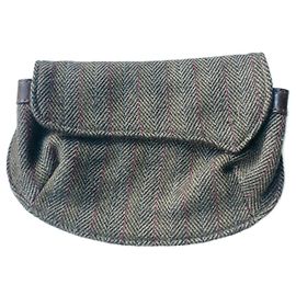 Clutch de tweed marrom MARNI em bom estado Marrom