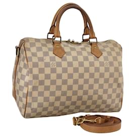Louis Vuitton-LOUIS VUITTON Damier Azur Speedy Bandouliere 30 Hand Bag 2way N41052 Auth 104003-Other