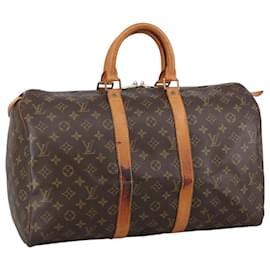 Louis Vuitton-LOUIS VUITTON Monogram Keepall 45 Boston Bag M41428 LV Auth 105308-Monogram