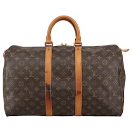 Louis Vuitton-LOUIS VUITTON Monogram Keepall 45 Boston Bag M41428 LV Auth 105308-Monogram