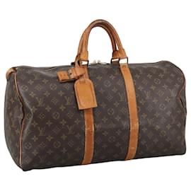 Louis Vuitton-LOUIS VUITTON Monogram Keepall 50 Boston Bag M41426 LV Auth 105082-Monogram