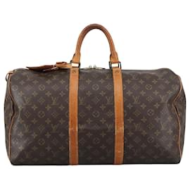 Louis Vuitton-LOUIS VUITTON Monogram Keepall 50 Boston Bag M41426 LV Auth 105082-Monogram